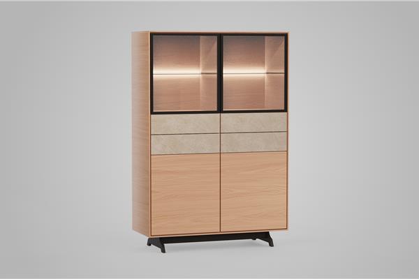 Vitrine-kast 2-deurs - Theuns